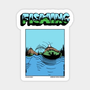 Fisherman Out On The Boat Fishing Novelty Gift Magnet