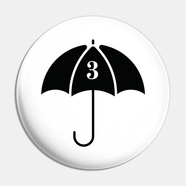 Number 3 Allison Umbrella Academy Pin by Grove Designs