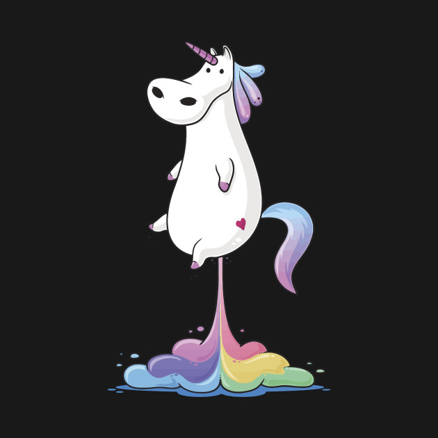 Disover Funny Farting Unicorn Rainbow Cloud - Farting Unicorn - T-Shirt