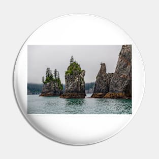 Rock Spire Seascape Pin