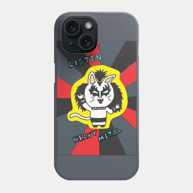 listen heavy metal Phone Case by ryuko