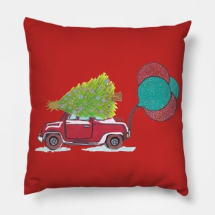 Christmas tree car Pillow