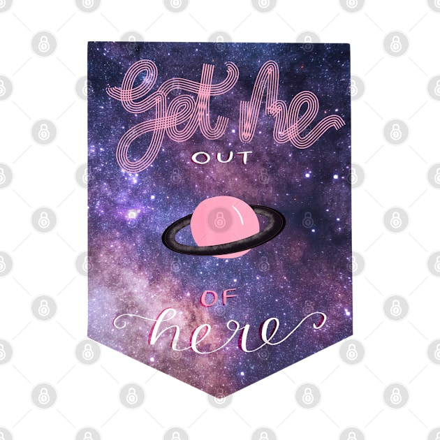 Get Me Out Of Here Galaxy Print Pendant by qpdesignco