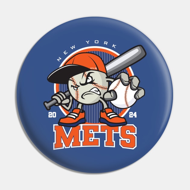 New York Baseball 2024 Season New York Mets Pin TeePublic