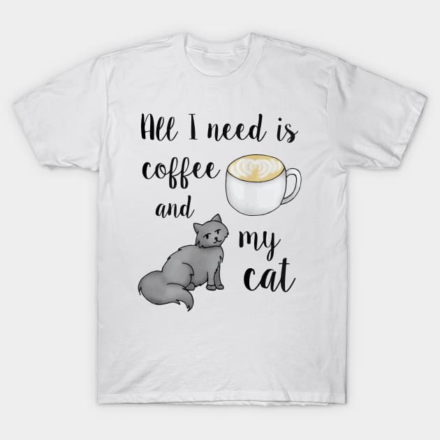 damp efterligne ihærdige Coffee and My Cat - Cats Coffee Funny Cat Coffee - T-Shirt | TeePublic