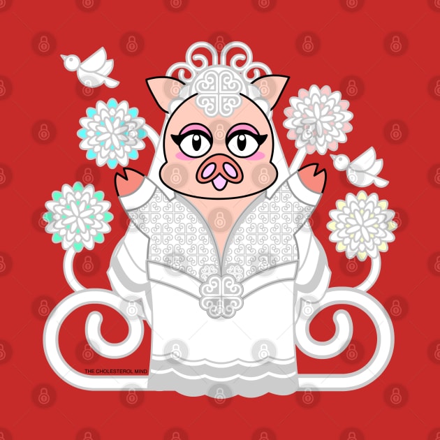 PIGGY WHITE WEDDING: BRIDE by cholesterolmind