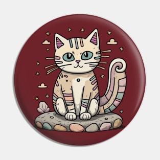 The rock cat Pin