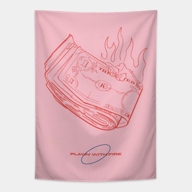 playing with fire - trap streetwear Tapestry by WOAT