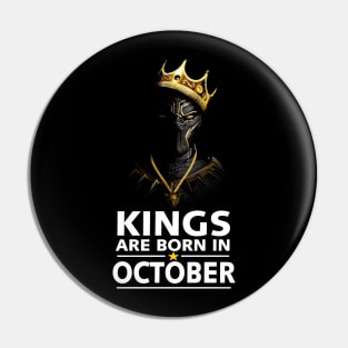 Kings Are Born In October Birthday Gift For Lover Panther Pin