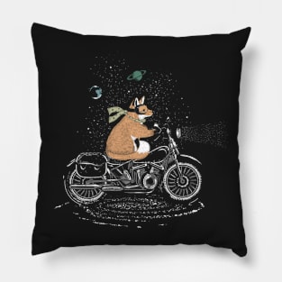 Fox on the motorcycle Pillow