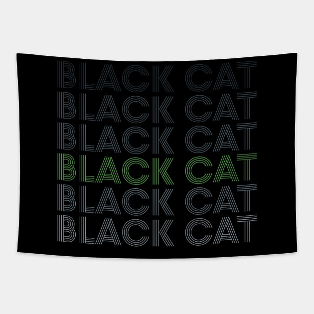 Retro Black Cat Tapestry by Adopt Me Meow