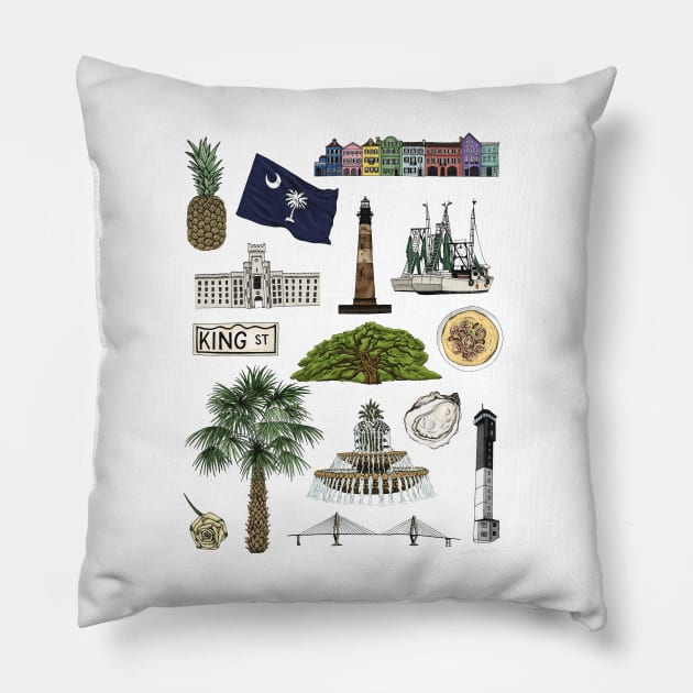 Charleston Flash Sheet Pillow by Elizabeth Weglein Art