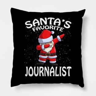 Santas Favorite Journalist Christmas Pillow