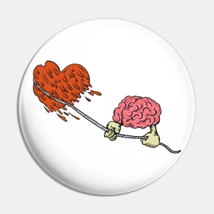 BRAIN VS HEART Pin