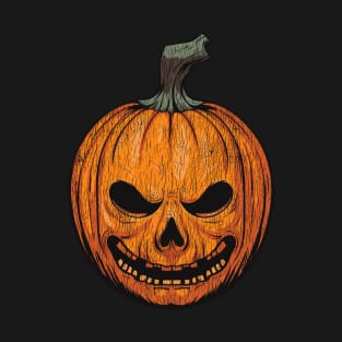 Halloween Pumpkin - Retro Aged and Distressed T-Shirt