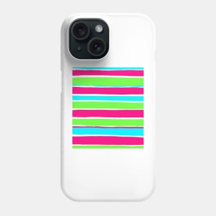 Stripes: Green, Blue and Pink Phone Case