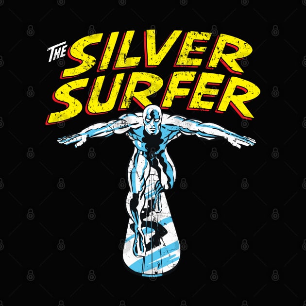 Classic Silver Surfer (Grunged) by TonieTee