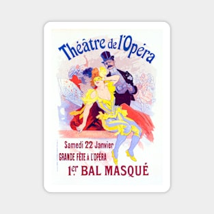 Bal Masqué Masked Ball la Grande Fête à l'Opéra 1898 Jules Chéret Magnet