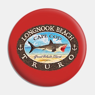 Longnook Beach, Truro, Massachusetts (Cape Cod) Great White Shark Pin