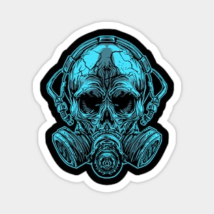 gas mask skull Magnet