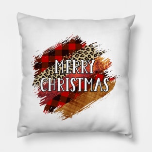 Merry Christmas. Brush Strokes Pillow