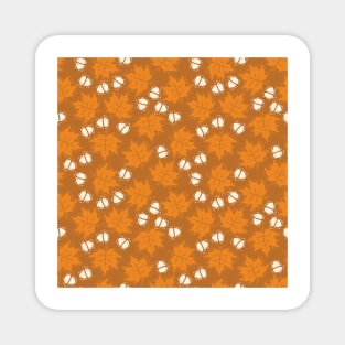 Acorn and Maple Autumn leaves Magnet