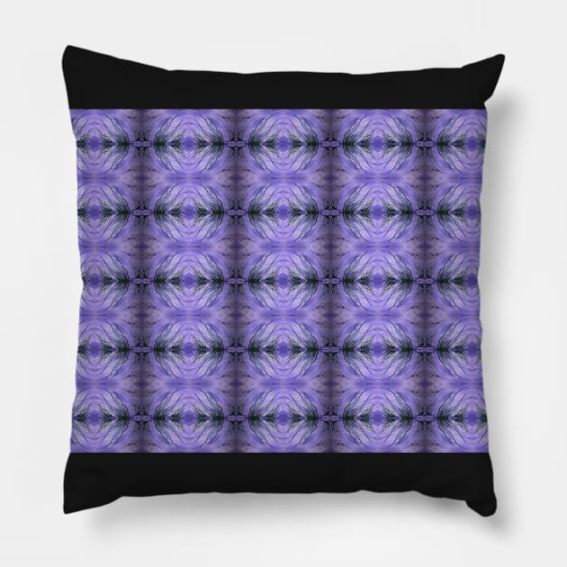 fish in purple and lavendar water with seagrass pattern Pillow by DlmtleArt