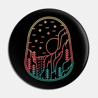 Middle Forest Waterfall Pin