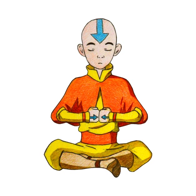 Aang Meditating by tabslabred