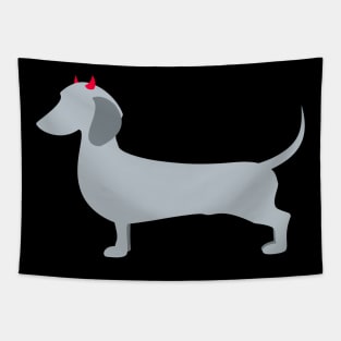 Dachshund Devil Tapestry