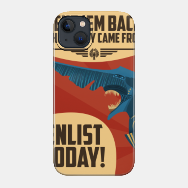 Knifehead Kaiju Propaganda Poster (Pacific Rim) - Pacific Rim - Phone Case