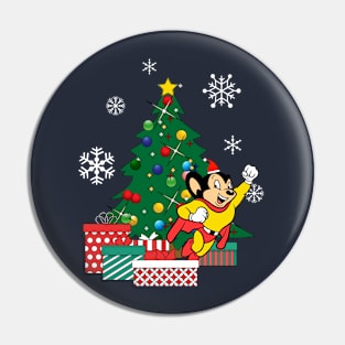 Mighty Mouse Around The Christmas Tree Pin