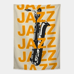 Minimal Jazz Poster Design Tapestry