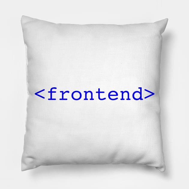 Front End Programmer T-shirt Pillow by mangobanana