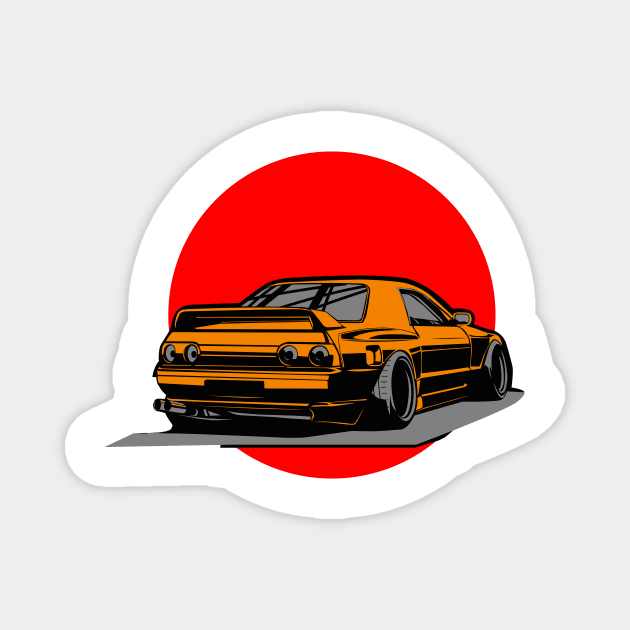 R32 skyline GTR Godzilla jdm poster Magnet by ASAKDESIGNS