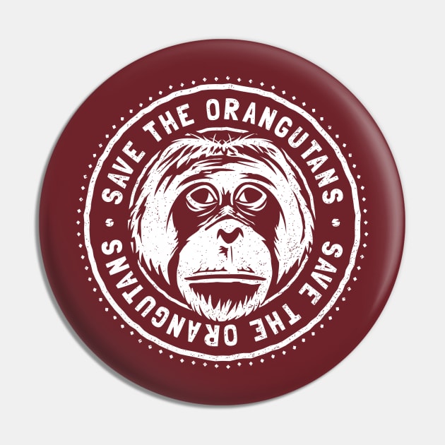 Endangered Species - Save The Orangutans Pin by bangtees