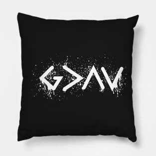 God is greater than the ups and downs, Christian, Faith Pillow