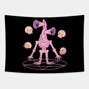 Kawaii Pastel Goth Creepy Siren Head Ritual Summon Tapestry