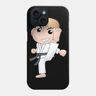 Karate Boy Kick Kawaii Male Anime Cartoon Character Phone Case