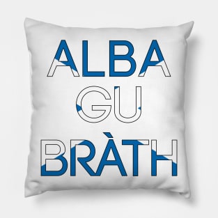 ALBA GU BRATH, Pro Scottish Saltire Flag Text Slogan Pillow