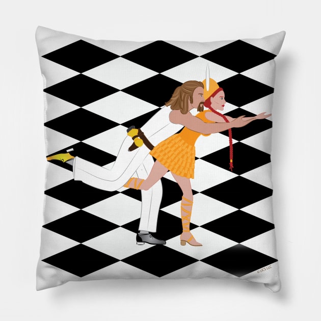 The Dude and Maude - The Dream Sequence.- The Big Lebowski Pillow by DQDesigns By Chele