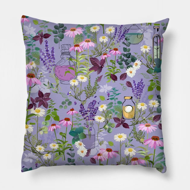 Aromatic Garden Pillow by Unalome_Designs