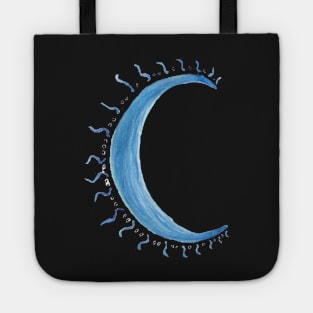 Watercolor Crescent Moon Tote