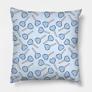 Blue Heart Lollipops Pillow