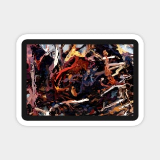 Abstract Seaweed Painting Magnet