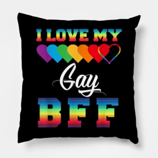 I Love My Gay Bff Rainbow Lgbt Pride Proud Lgbt Friend Ally Pillow