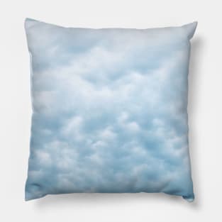 Beautiful light blue puffy clouds Pillow