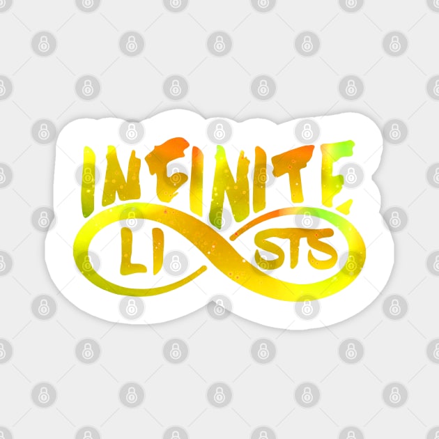 infinite lists merch Magnet by NewMerch