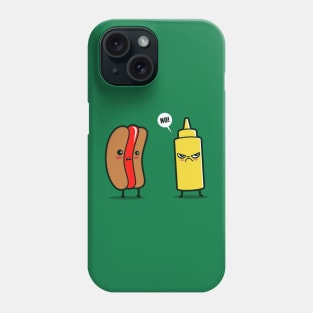 Cute Funny Kawaii Hotdog And Mustard Cartoon Gift For Foodies Phone Case