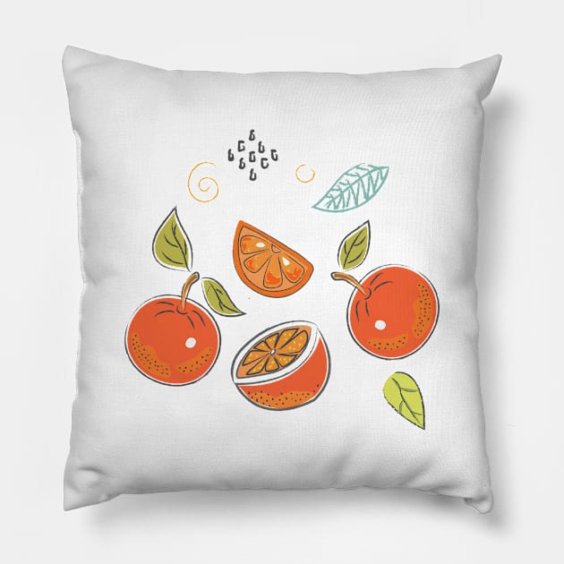 Oranges Pillow by Countryside